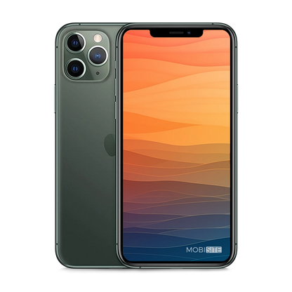 Refurbished iPhone 11 Pro Middernachtgroen, voorkant en achterkant