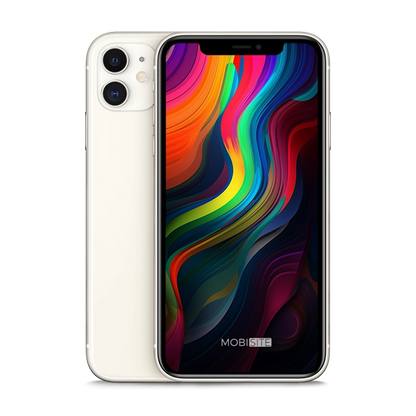 Refurbished iPhone 11 Wit, voorkant en achterkant