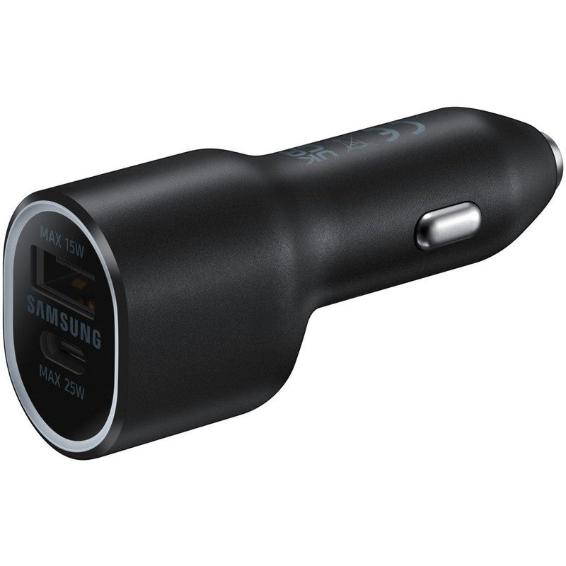 Originele Samsung Auto Snellader 40W Fast Charge USB/USB-C Zwart