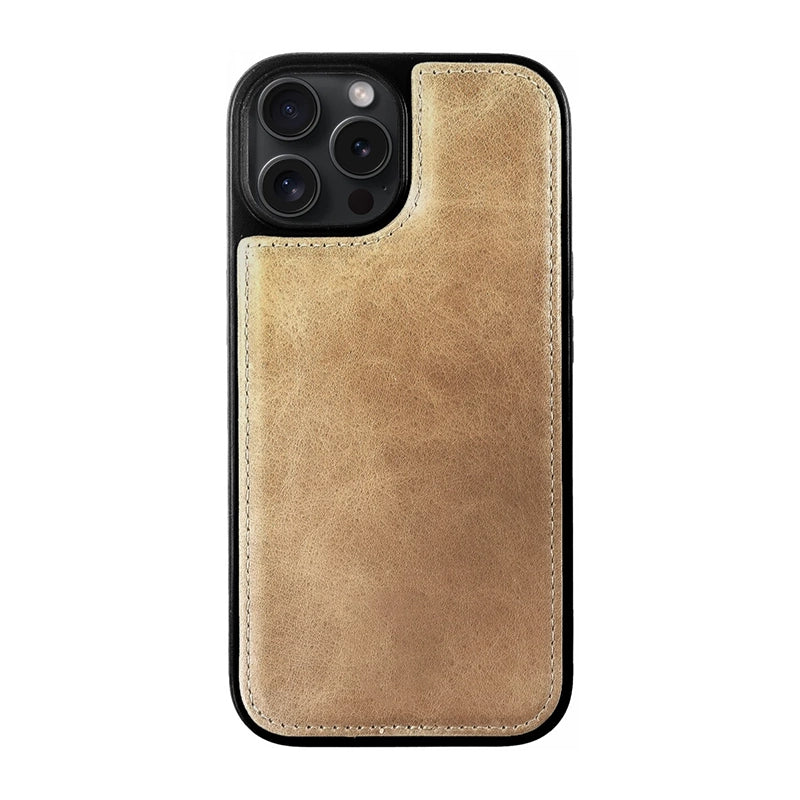 Prestige Echt Leren iPhone Book Case - Lichtbruin