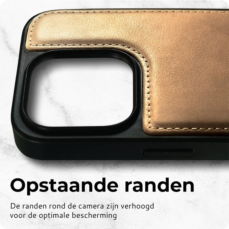 Prestige Echt Leren iPhone Book Case - Lichtbruin