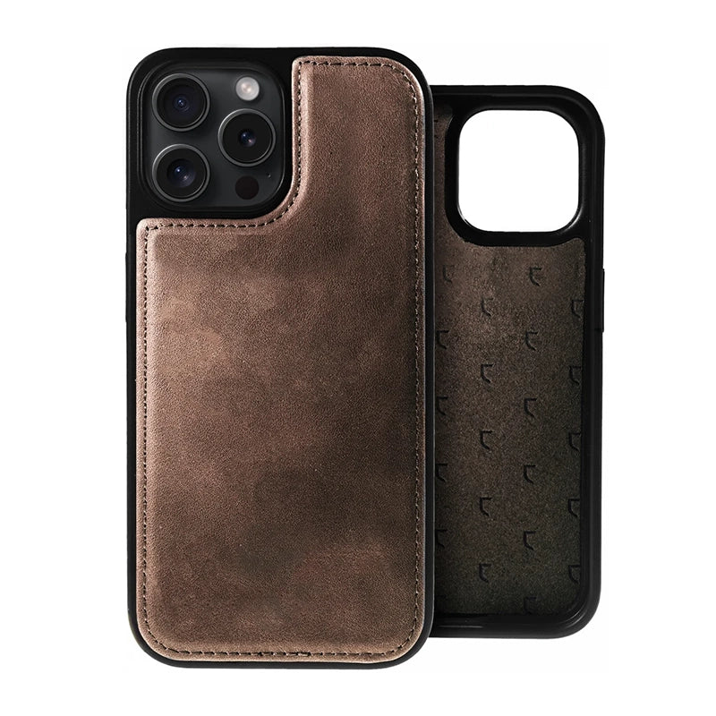 Prestige Genuine Leather iPhone Book Case - Brown