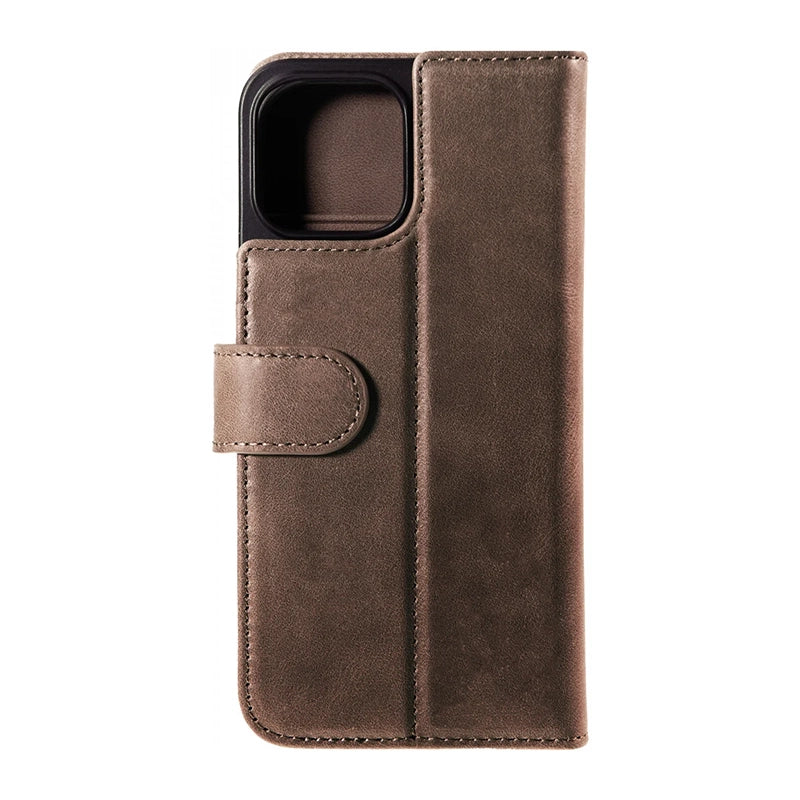 Prestige Genuine Leather iPhone Book Case - Brown