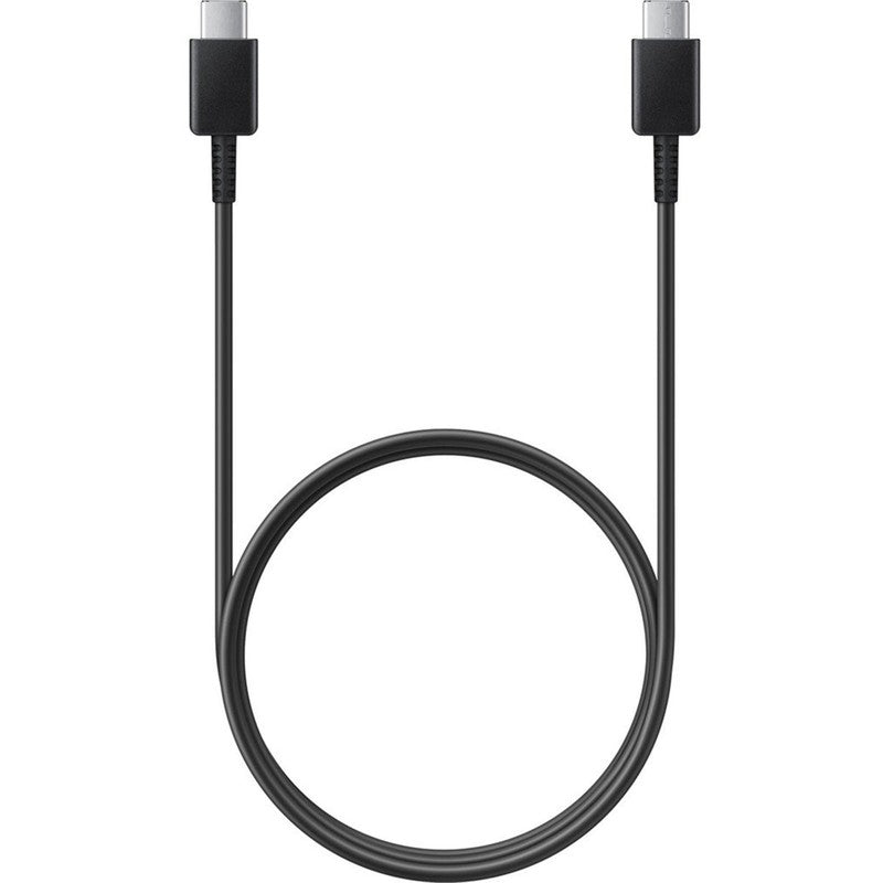 Samsung Originele USB-C naar USB-C kabel - 1 meter - 25 Watt - Zwart + Originele Fast Charging Adapter USB-C Oplader -25 Watt - Zwart