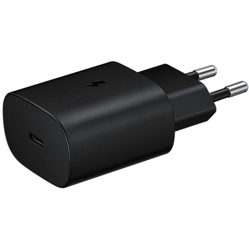 Samsung Originele USB-C naar USB-C kabel - 1 meter - 25 Watt - Zwart + Originele Fast Charging Adapter USB-C Oplader -25 Watt - Zwart