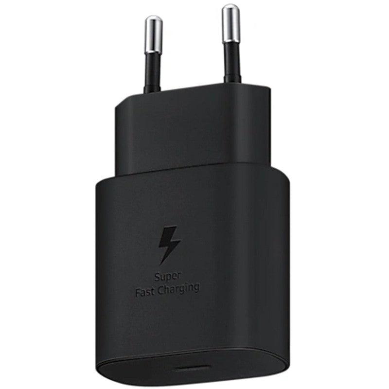 Samsung Originele USB-C naar USB-C kabel - 1 meter - 25 Watt - Zwart + Originele Fast Charging Adapter USB-C Oplader -25 Watt - Zwart