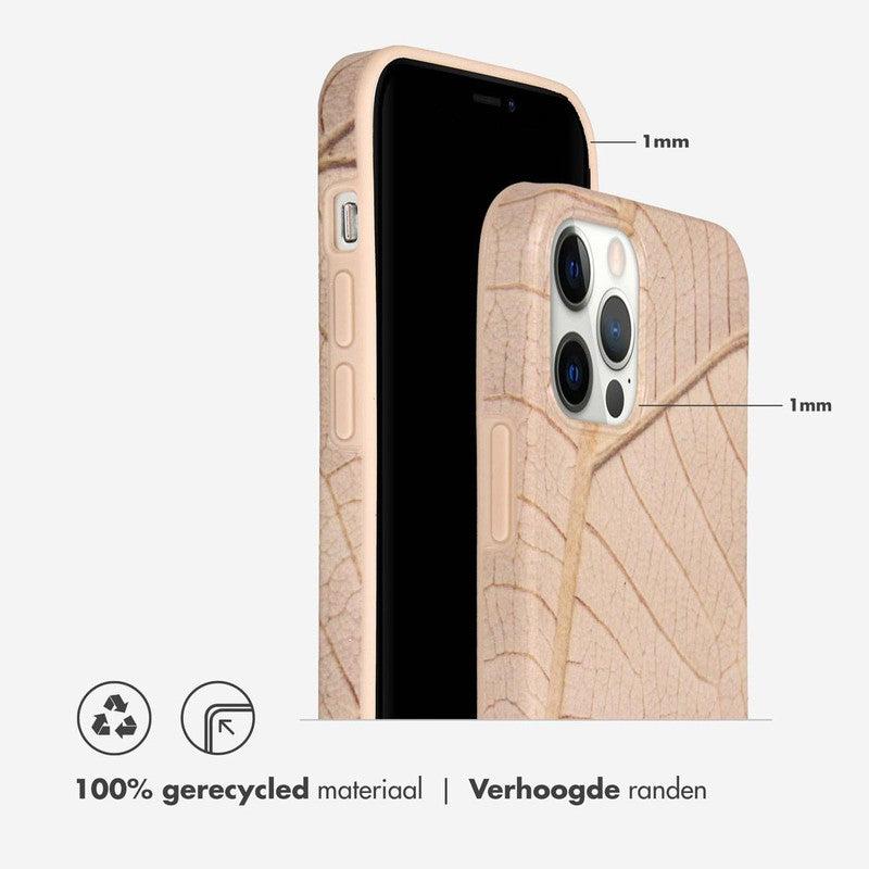 Selencia Aurora Fashion Backcover - Duurzaam hoesje - 100% gerecycled - Earth Leaf Beige