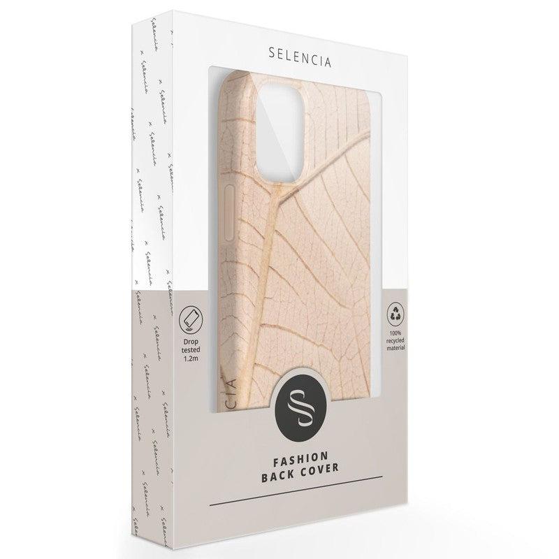 Selencia Aurora Fashion Backcover - Duurzaam hoesje - 100% gerecycled - Earth Leaf Beige