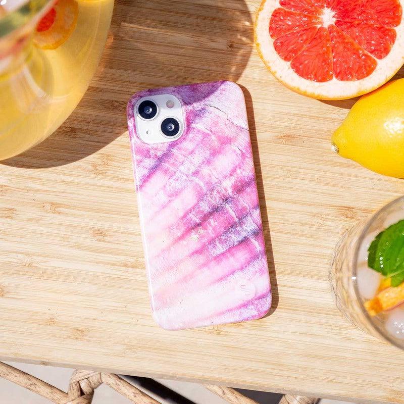 Selencia Aurora Fashion Backcover - Duurzaam hoesje - 100% gerecycled - Ocean Shell Purple