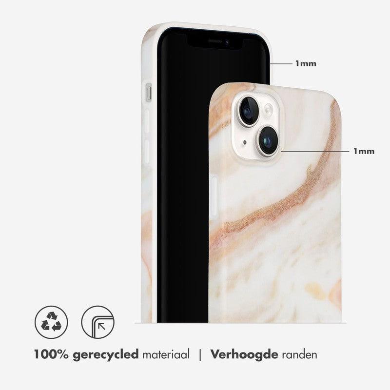 Selencia Aurora Fashion Backcover - Duurzaam hoesje - 100% gerecycled - Wit Marmer