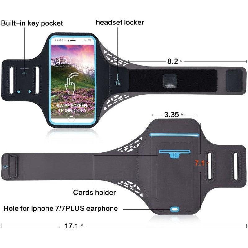 Sportarmband Universeel Hoesje voor het Hardlopen 5.5 inch Zwart