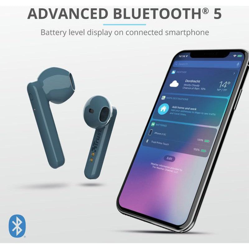 Trust Primo Touch Wireless Bluetooth Earphones Blauw