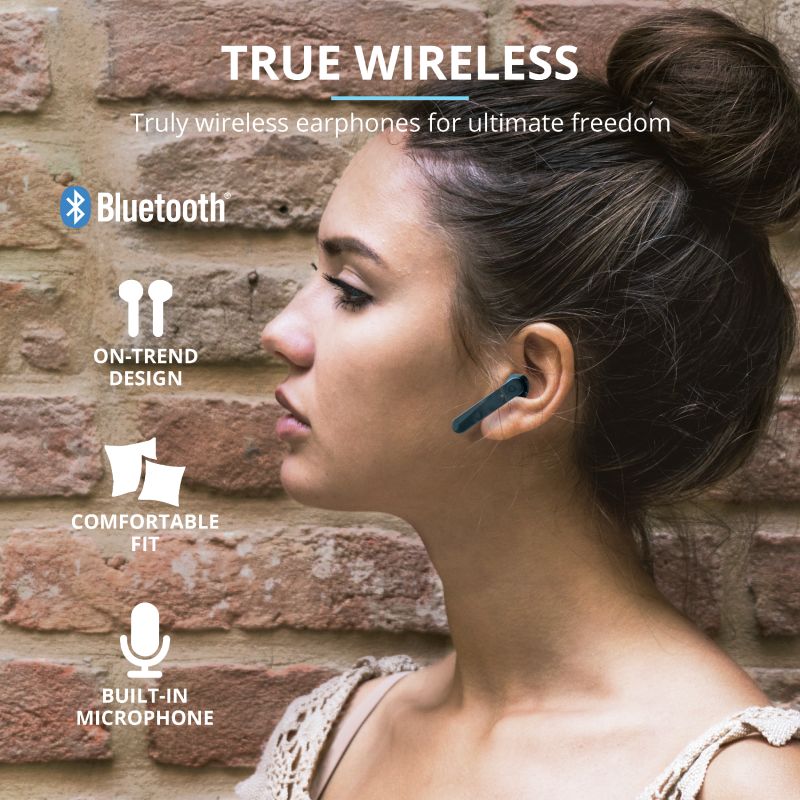 Trust Primo Touch Wireless Bluetooth Earphones Blauw