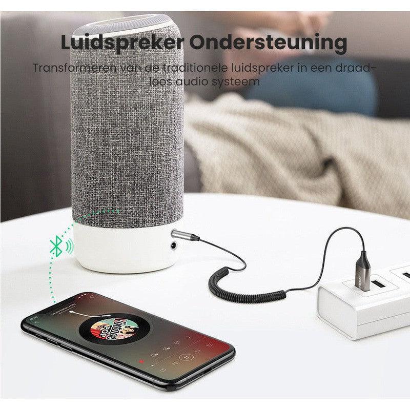 UGREEN Bluetooth Receiver Auto Audio Aux naar USB Kabel Grijs