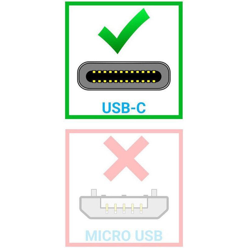 USB-C Autolader + USB-C Krulsnoer Zwart 5W