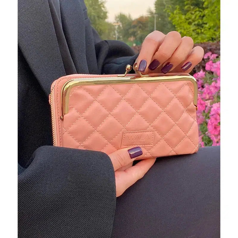 WALA AMSTERDAM® Julia Vegan Lederen Telefoontasje Crossbody - Roze