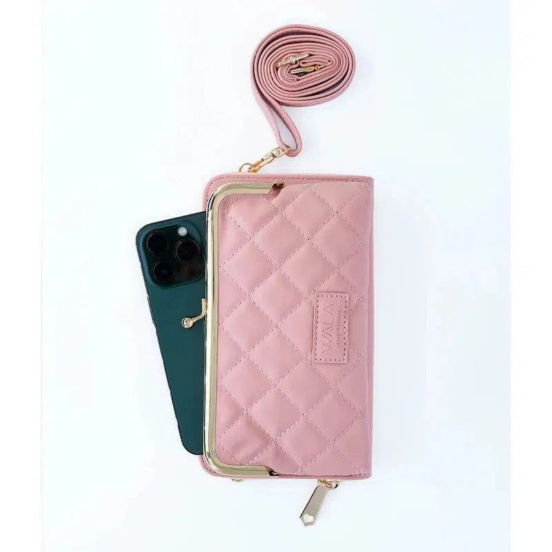 WALA AMSTERDAM® Julia Vegan Lederen Telefoontasje Crossbody - Roze