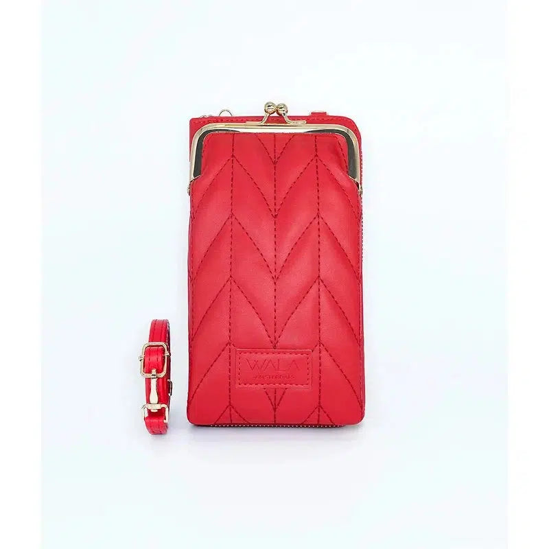 WALA AMSTERDAM® Vegan Lederen Telefoontasje Crossbody - Rood