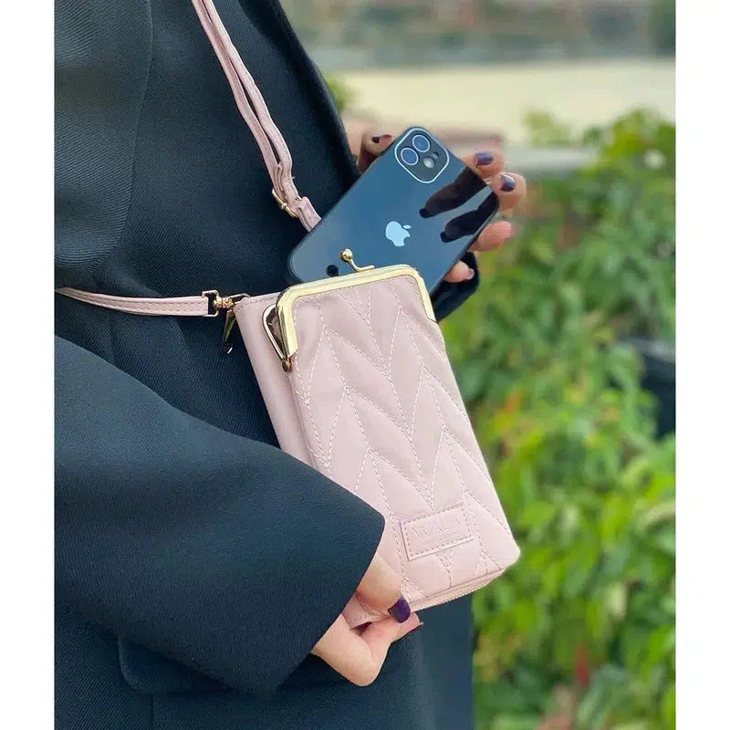 WALA AMSTERDAM® Vegan Lederen Telefoontasje Crossbody - Roze