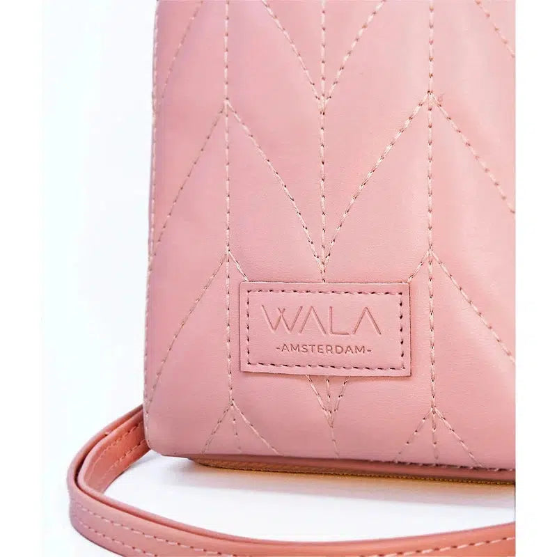 WALA AMSTERDAM® Vegan Lederen Telefoontasje Crossbody - Roze