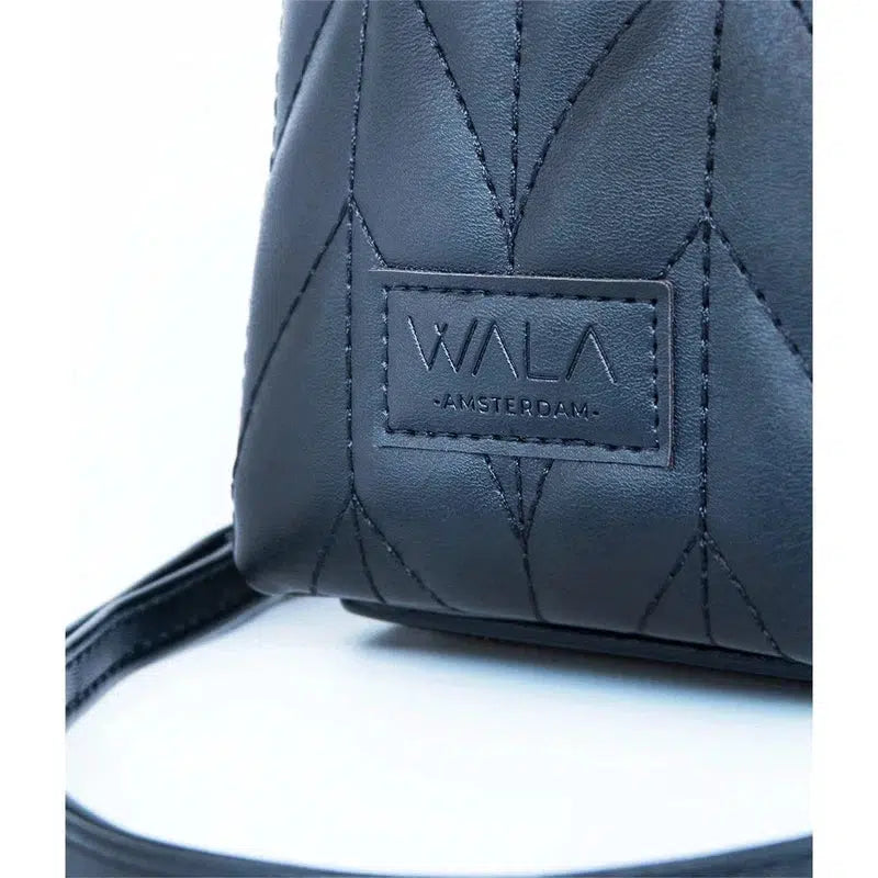 WALA AMSTERDAM® Vegan Lederen Telefoontasje Crossbody - Zwart