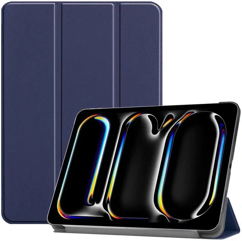 Apple iPad Pro 13 (2024) Hoes Tri-Fold Book Case met Standaard Blauw