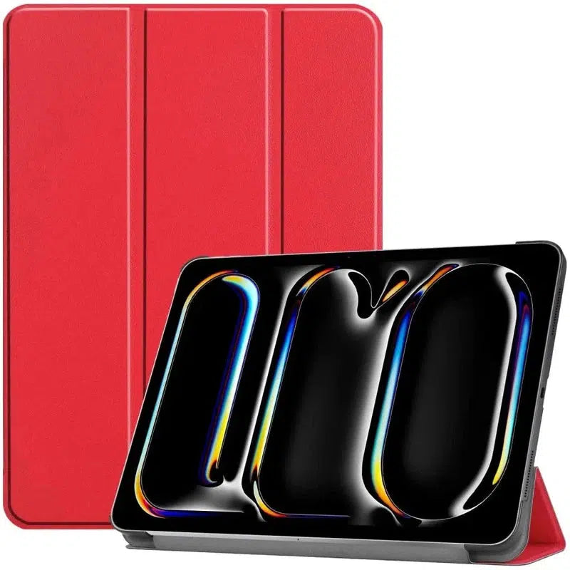 Apple iPad Pro 13 (2024) Hoes Tri-Fold Book Case met Standaard Rood