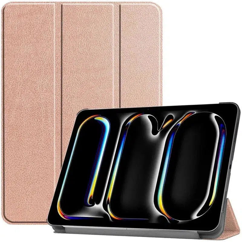 Apple iPad Pro 13 (2024) Hoes Tri-Fold Book Case met Standaard Roze