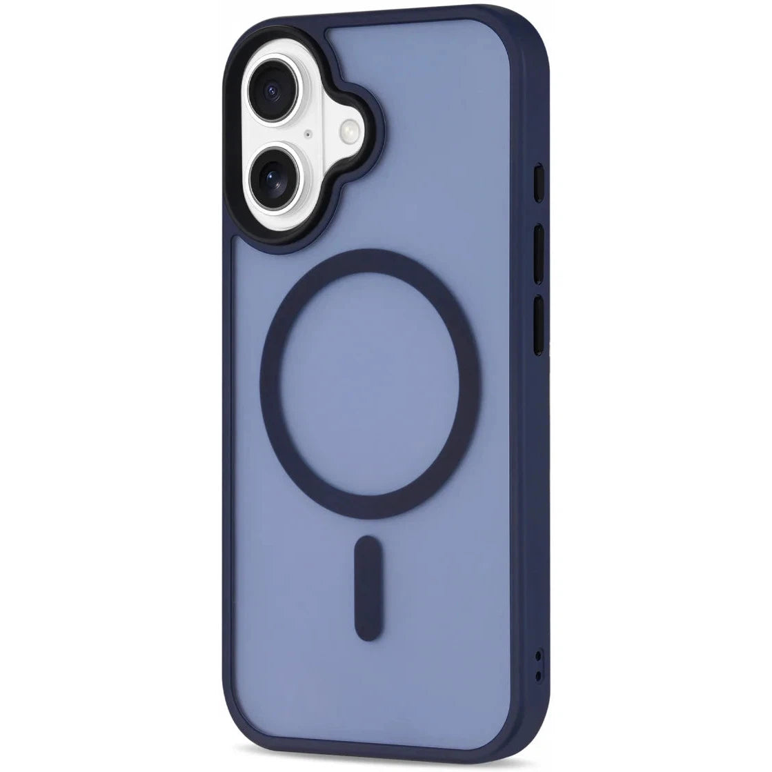 Apple iPhone 16 Hoesje met MagSafe Back Cover Matte Blauw