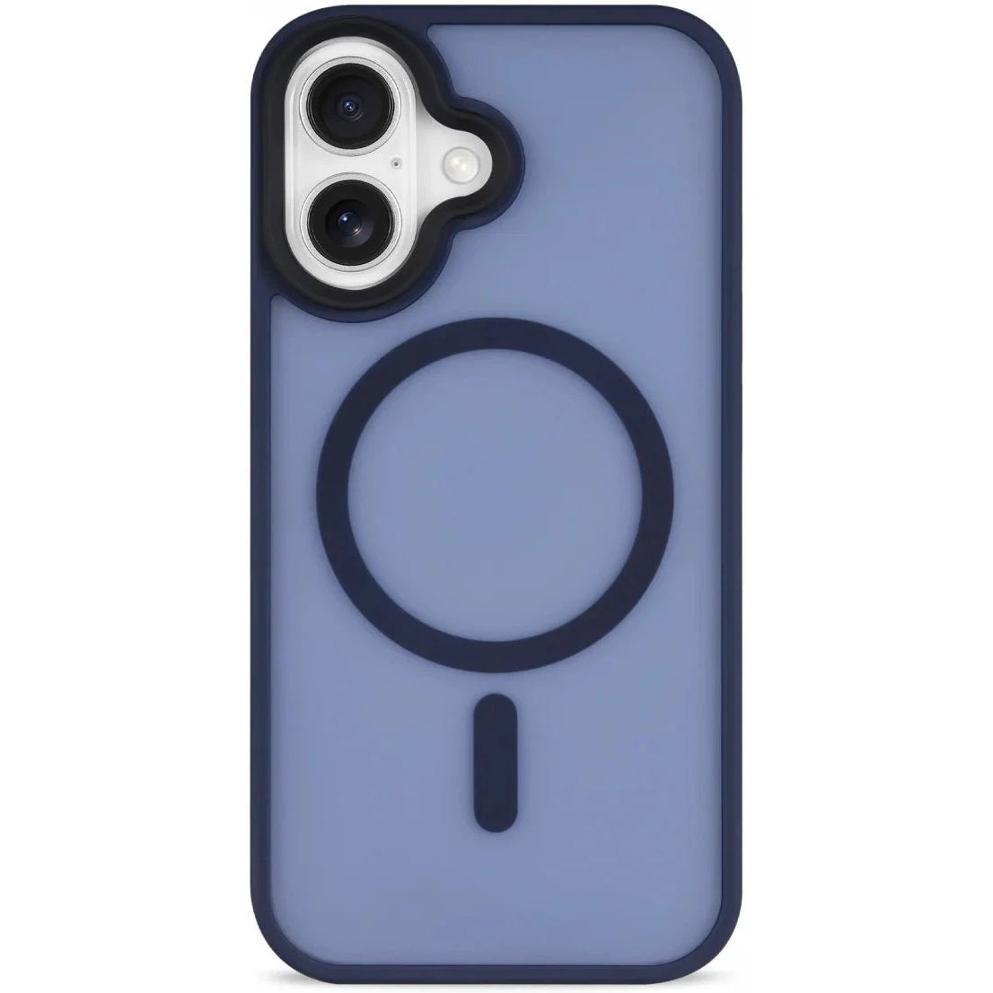 Apple iPhone 16 Hoesje met MagSafe Back Cover Matte Blauw