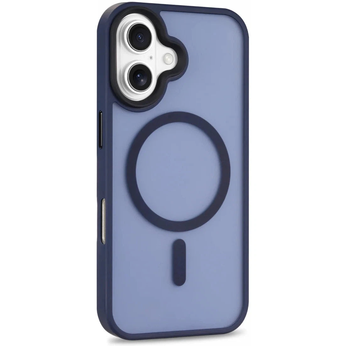 Apple iPhone 16 Hoesje met MagSafe Back Cover Matte Blauw