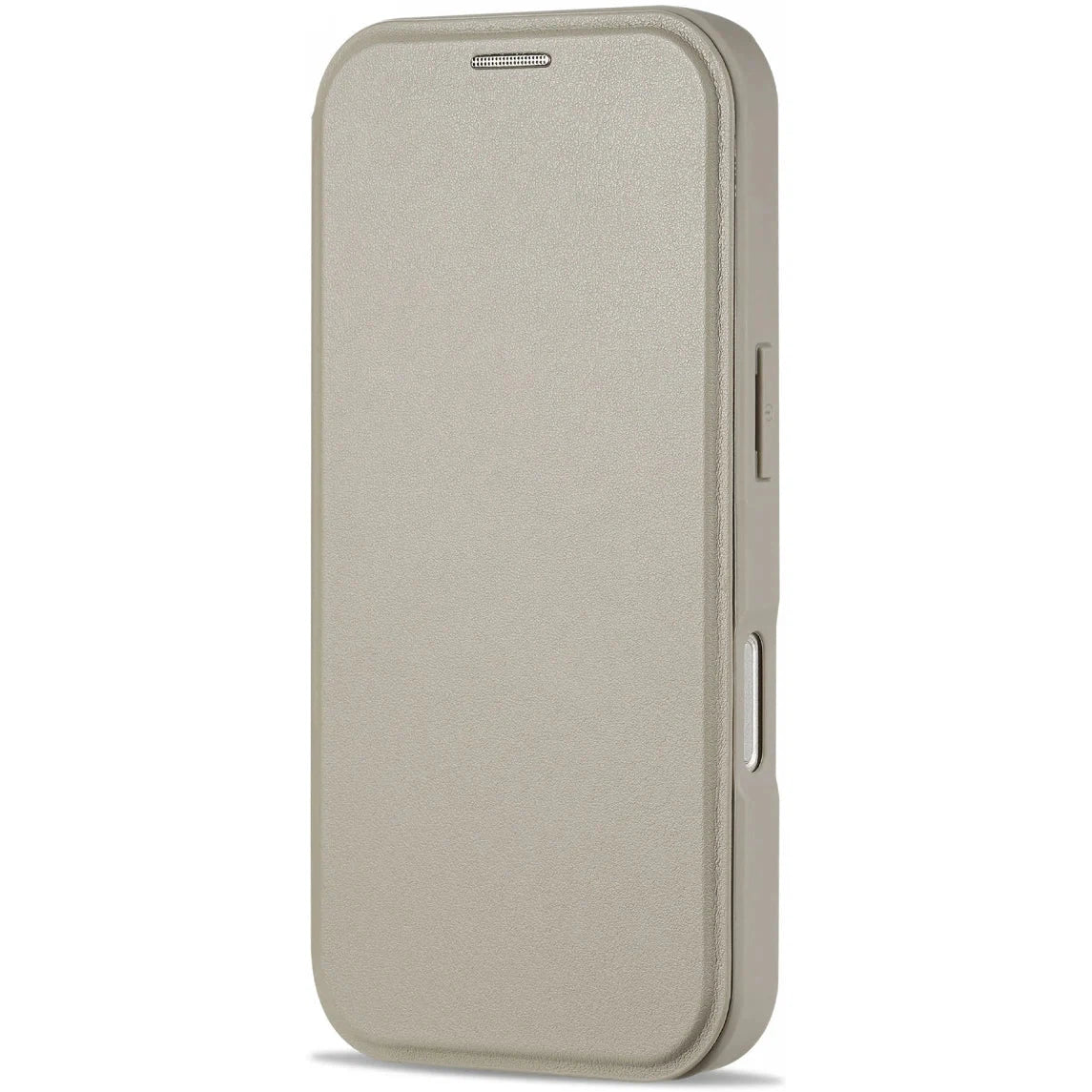 Apple iPhone 16 Hoesje met MagSafe Book Case Transparant / Beige