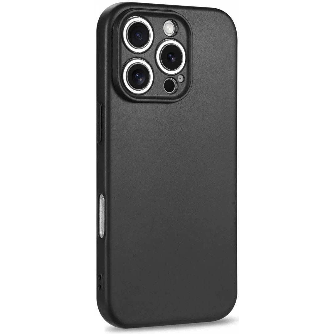 Apple iPhone 16 Pro Hoesje Dun TPU Back Cover Matte Zwart