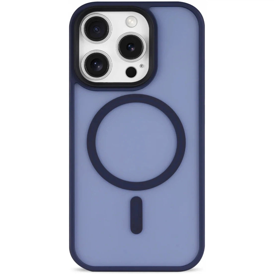 Apple iPhone 16 Pro Hoesje met MagSafe Back Cover Matte Blauw