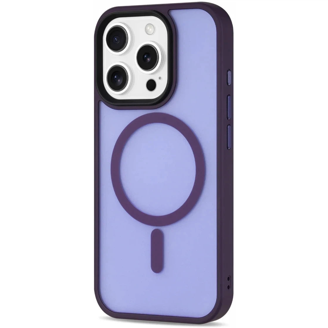 Apple iPhone 16 Pro Hoesje met MagSafe Back Cover Matte Paars