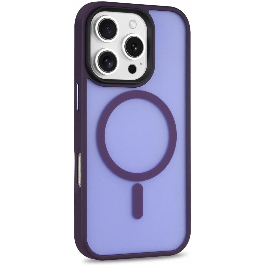 Apple iPhone 16 Pro Hoesje met MagSafe Back Cover Matte Paars