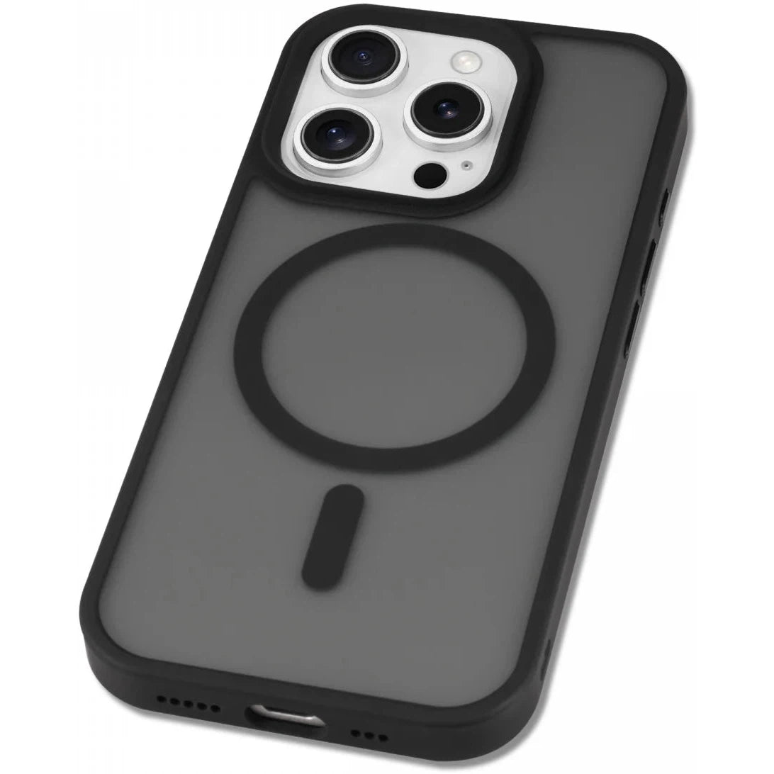 Apple iPhone 16 Pro Hoesje met MagSafe Back Cover Matte Zwart