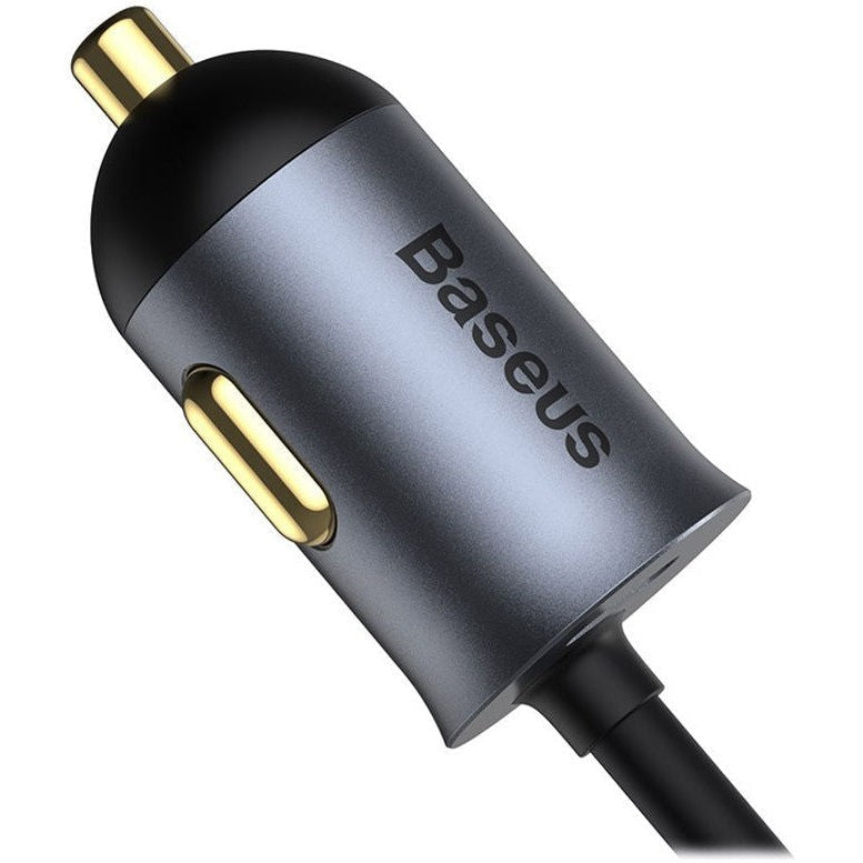 Baseus Auto Snellader 120W met 2 USB en 2 USB-C Fast Charge Poorten 1.5 meter