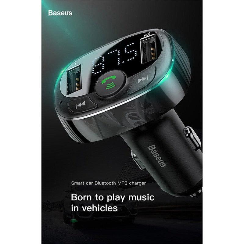 Baseus Bluetooth Muziek FM Transmitter en Dubbele USB Poort Autolader