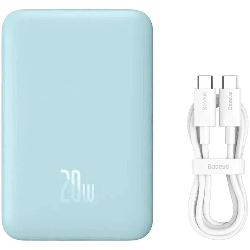 Baseus Megattach 10.000 mAh Powerbank Compact Met MagSafe Blauw 20W