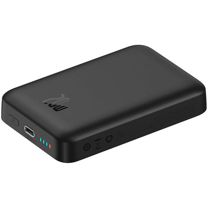 Baseus Megattach 10.000 mAh Powerbank Compact Met MagSafe Zwart 20W