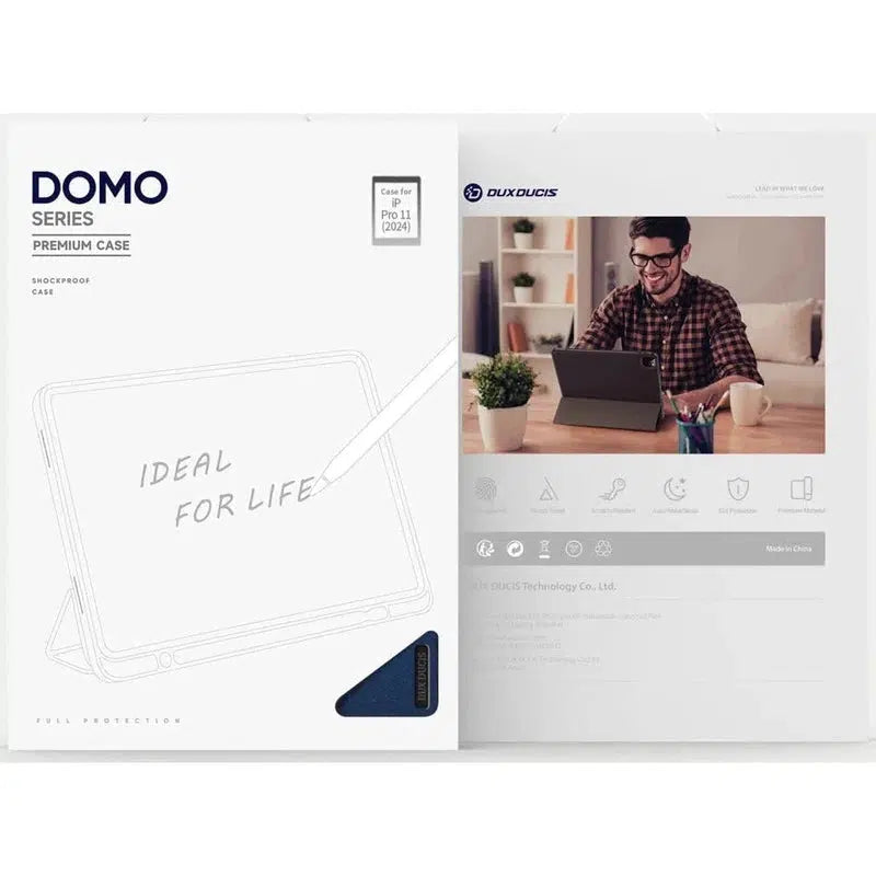 Dux Ducis Domo Apple iPad Pro 11 (2024) Hoes Tri-Fold Book Case Blauw