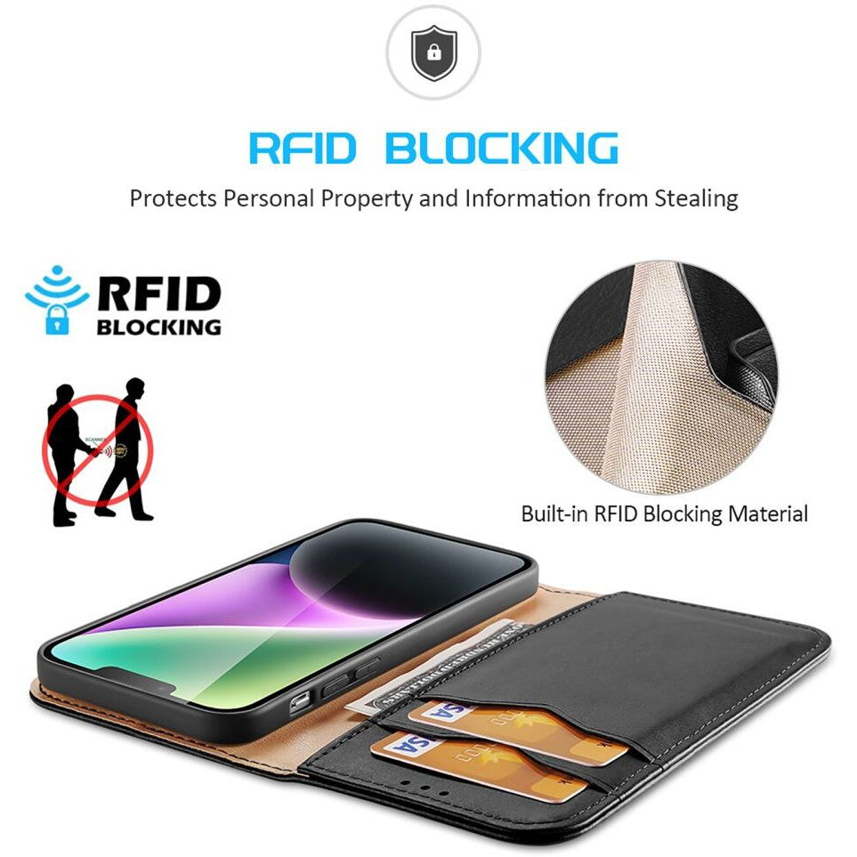 Dux Ducis Hivo Apple iPhone 15 Plus Hoesje RFID Book Case Zwart