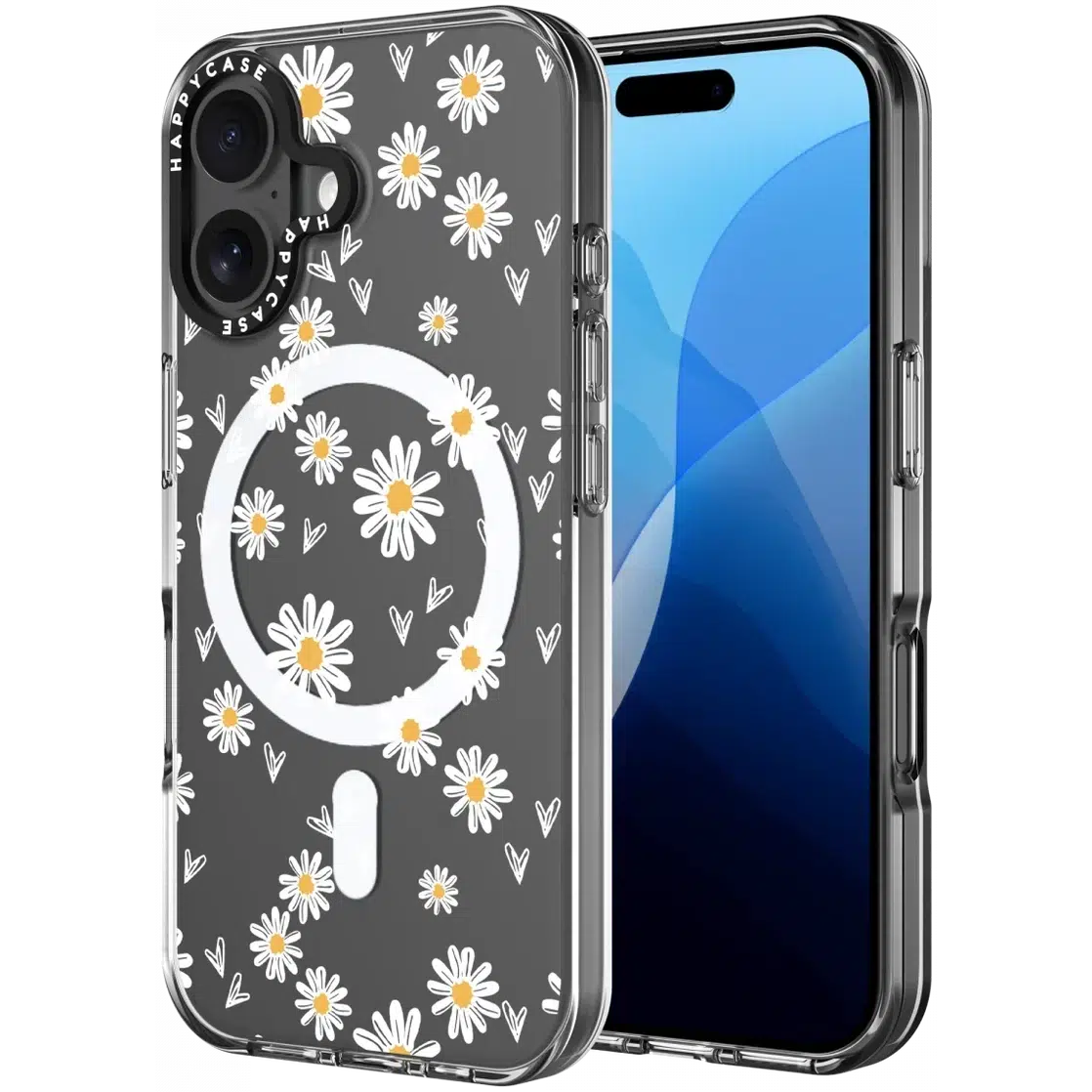 HappyCase Joy Apple iPhone 16 Plus Hoesje MagSafe Back Cover Daisy Hearts