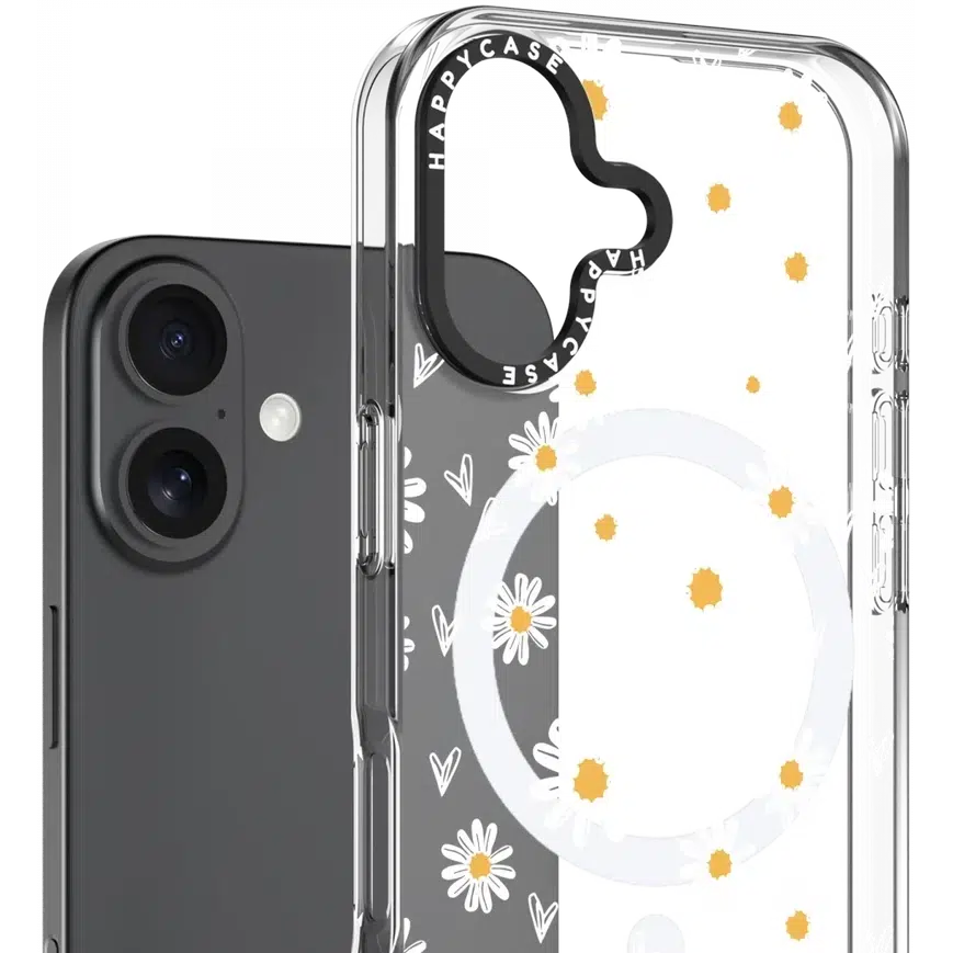 HappyCase Joy Apple iPhone 16 Hoesje MagSafe Back Cover Daisy Hearts