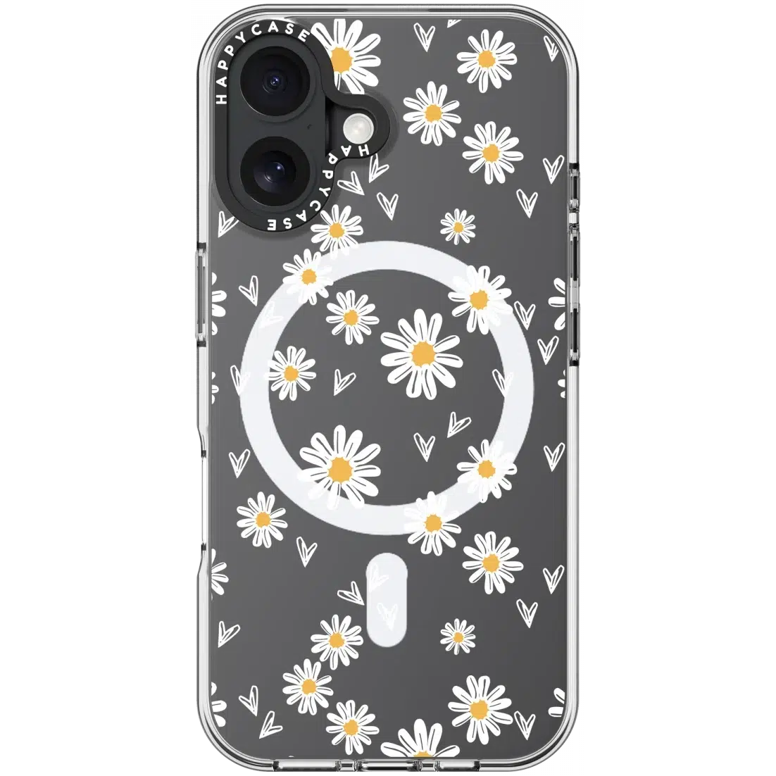 HappyCase Joy Apple iPhone 16 Plus Hoesje MagSafe Back Cover Daisy Hearts