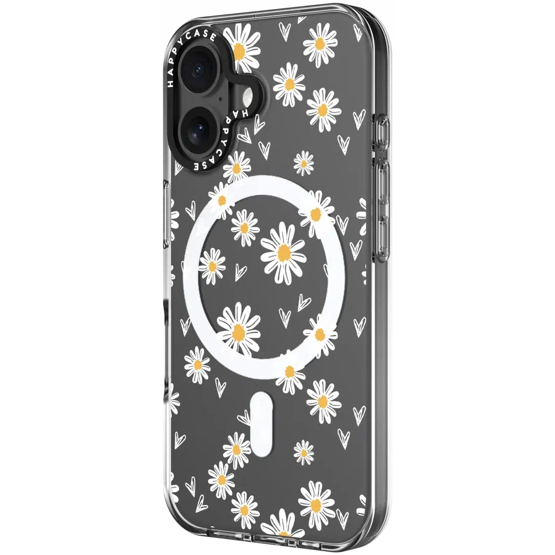 HappyCase Joy Apple iPhone 16 Hoesje MagSafe Back Cover Daisy Hearts