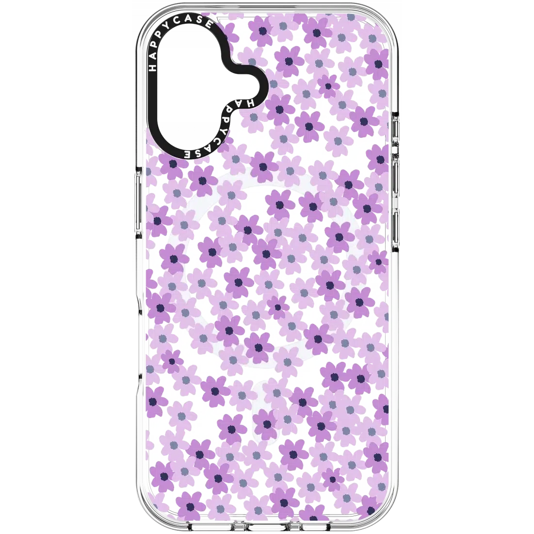 HappyCase Joy Apple iPhone 16 Hoesje MagSafe Back Cover Purple Floral