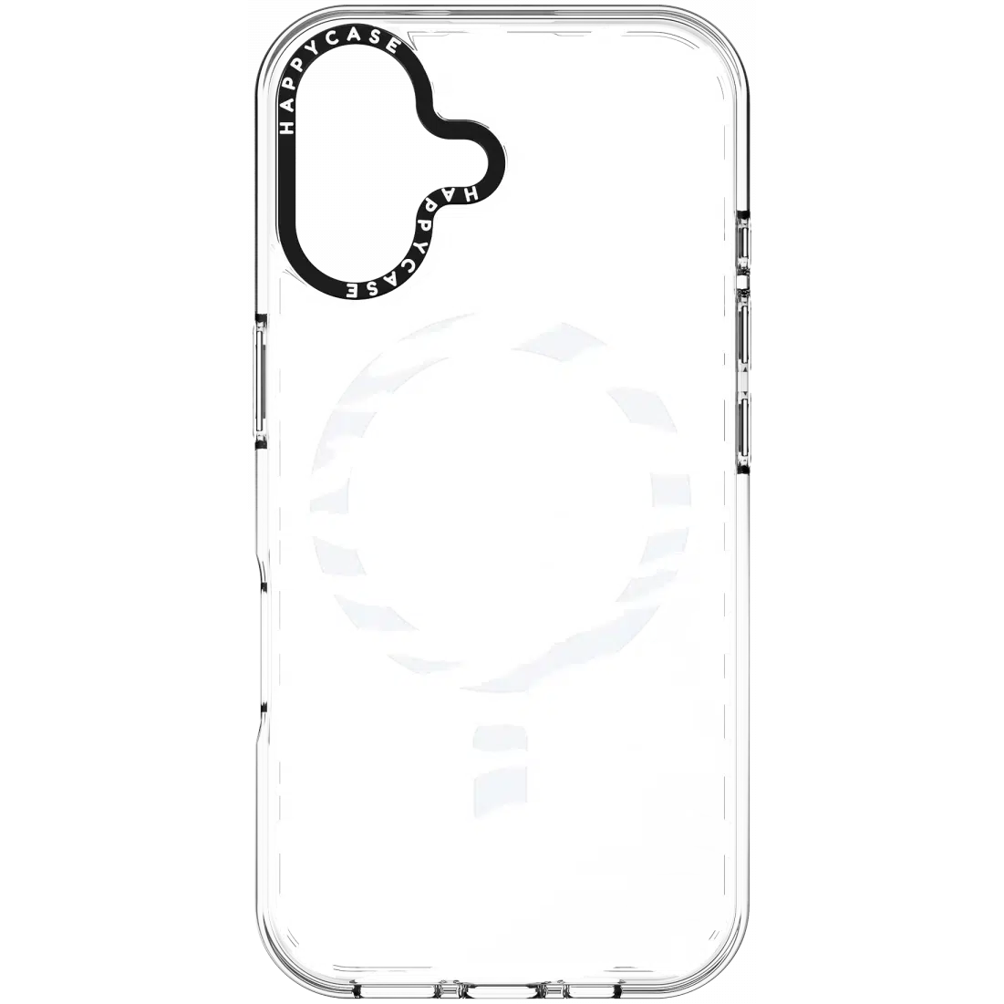 HappyCase Joy Apple iPhone 16 Hoesje MagSafe Back Cover Silver Zebra