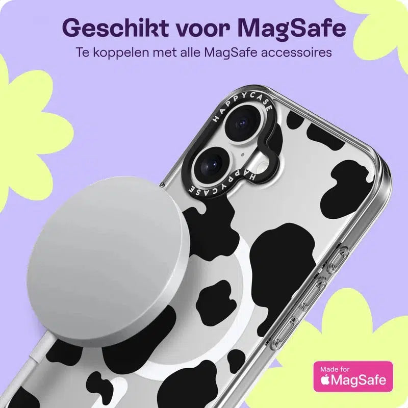 HappyCase Joy Apple iPhone 16 Plus Hoesje MagSafe Back Cover Spotty Cow